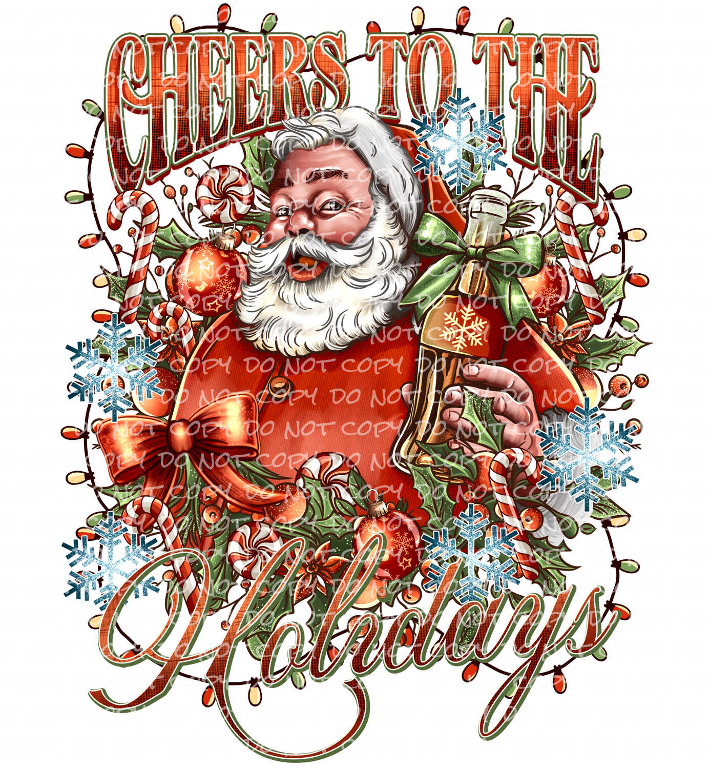 Cheers to the Holidays (3 Design Options) with optional sleeve DTF R