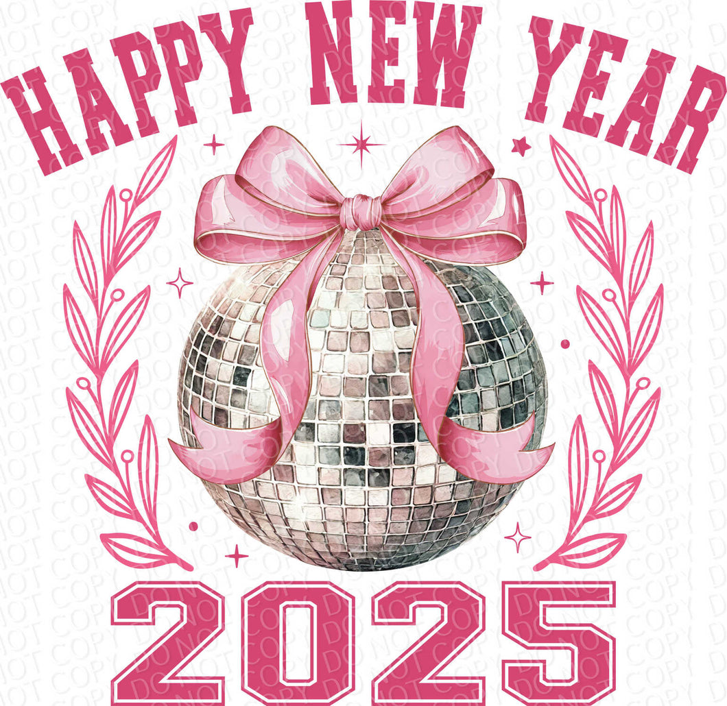 Happy New Year 2025 | DTF Ready to Press or Sublimation Transfer