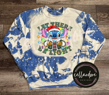 Load image into Gallery viewer, Bleached Blue Crewneck Sweatshirt (Multiple Designs) - Completed Apparel Items
