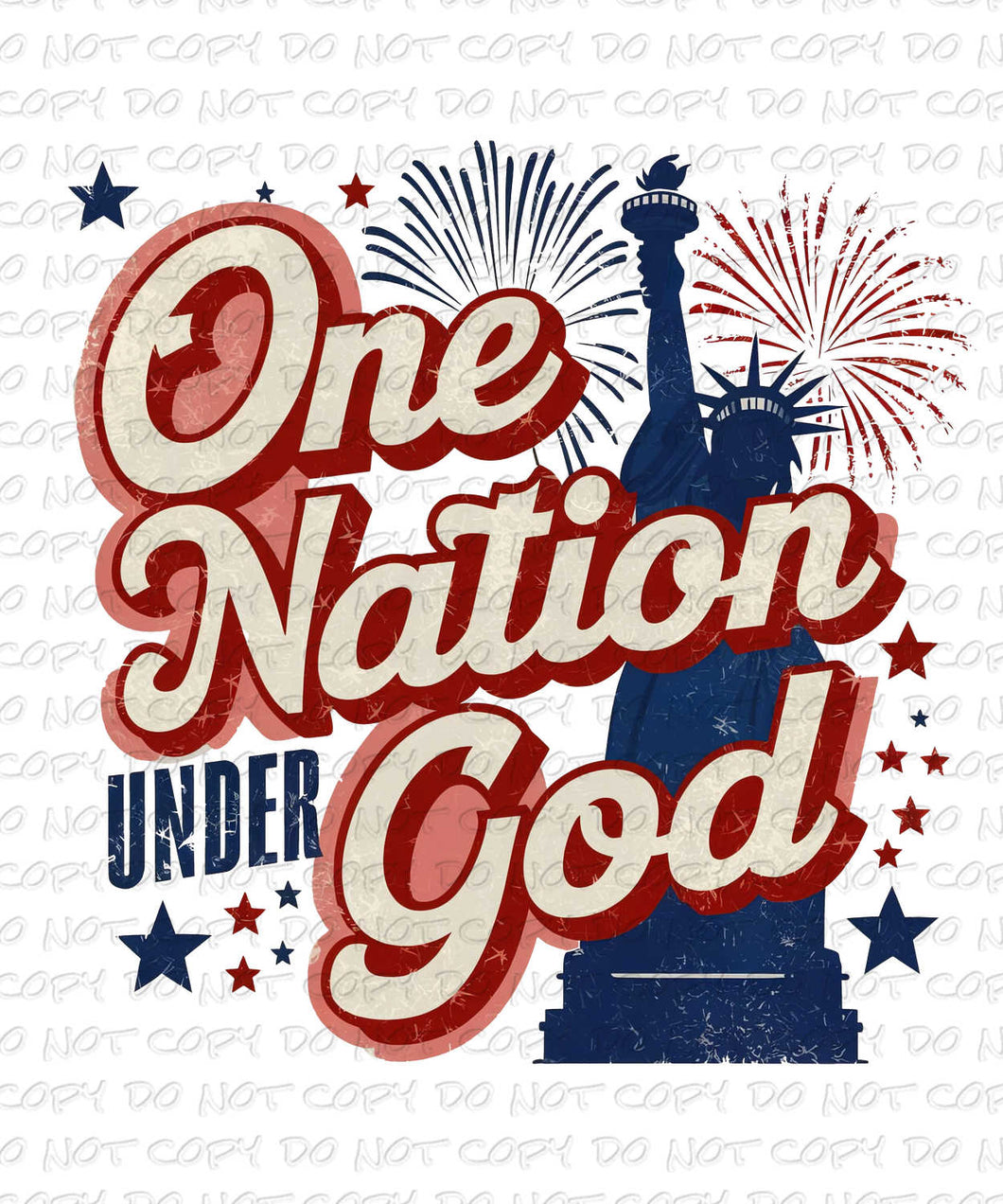 One Nation Under God | DTF Ready to Press or Sublimation Transfer