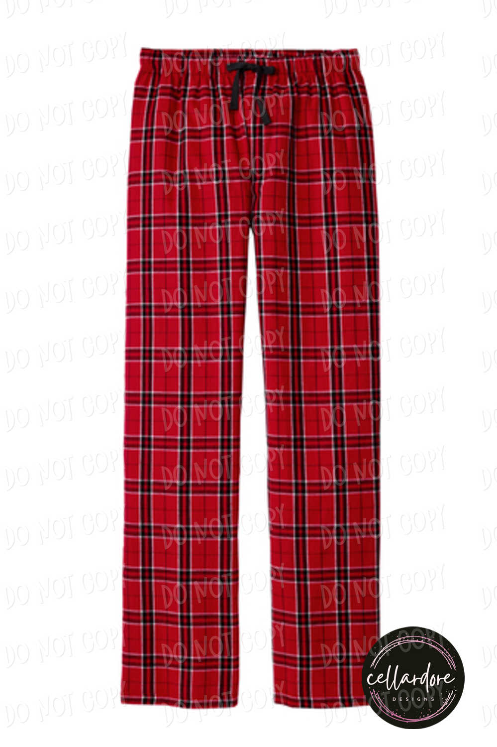 Red and Black Flannel Pants - Completed Apparel Item