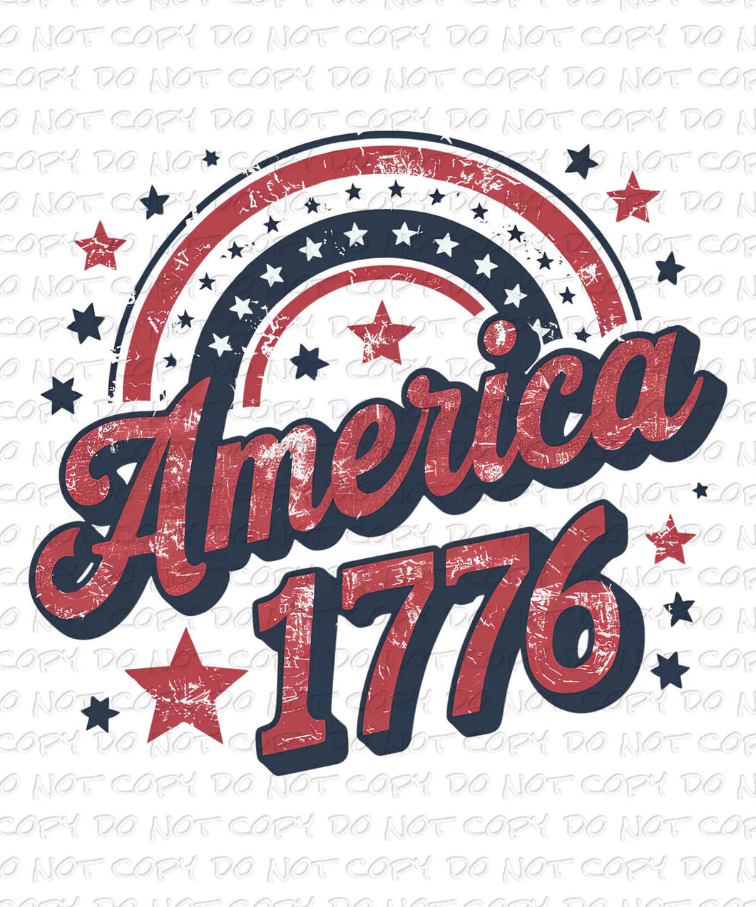 America 1776 Rainbow | DTF Ready to Press or Sublimation Transfer