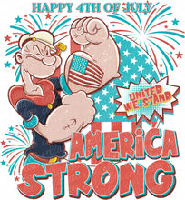 Load image into Gallery viewer, America Strong with optional pocket design - DTF Ready to Press Transfer
