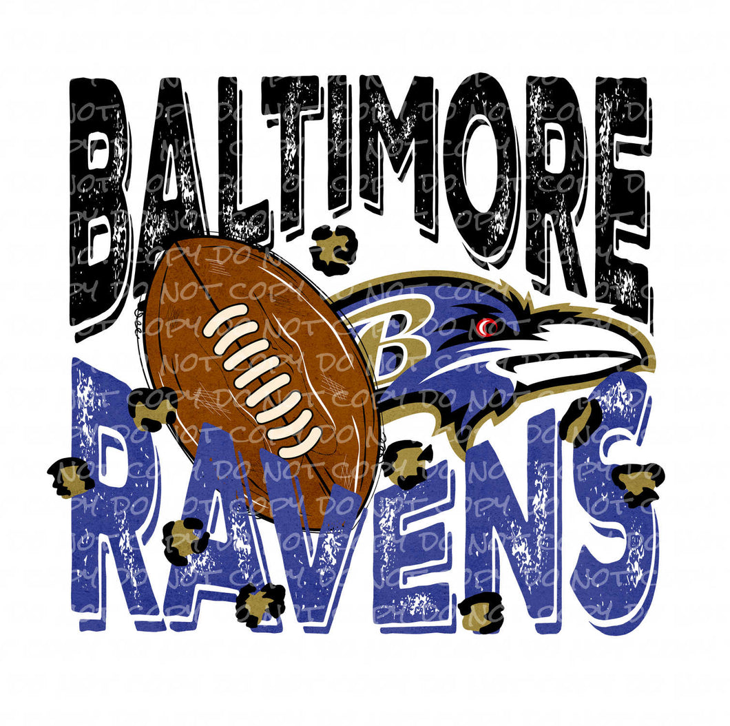 Baltimore Football | DTF Ready to Press or Sublimation Transfer