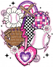 Load image into Gallery viewer, Baseball Collage (several color options) | DTF Ready to Press or Sublimation Transfer
