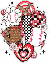 Load image into Gallery viewer, Baseball Collage (several color options) | DTF Ready to Press or Sublimation Transfer
