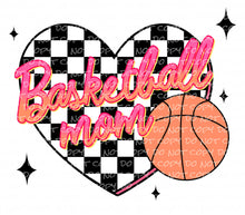 Load image into Gallery viewer, Basketball Mom with optional pocket design - DTF Ready to Press or Sublimation Transfer
