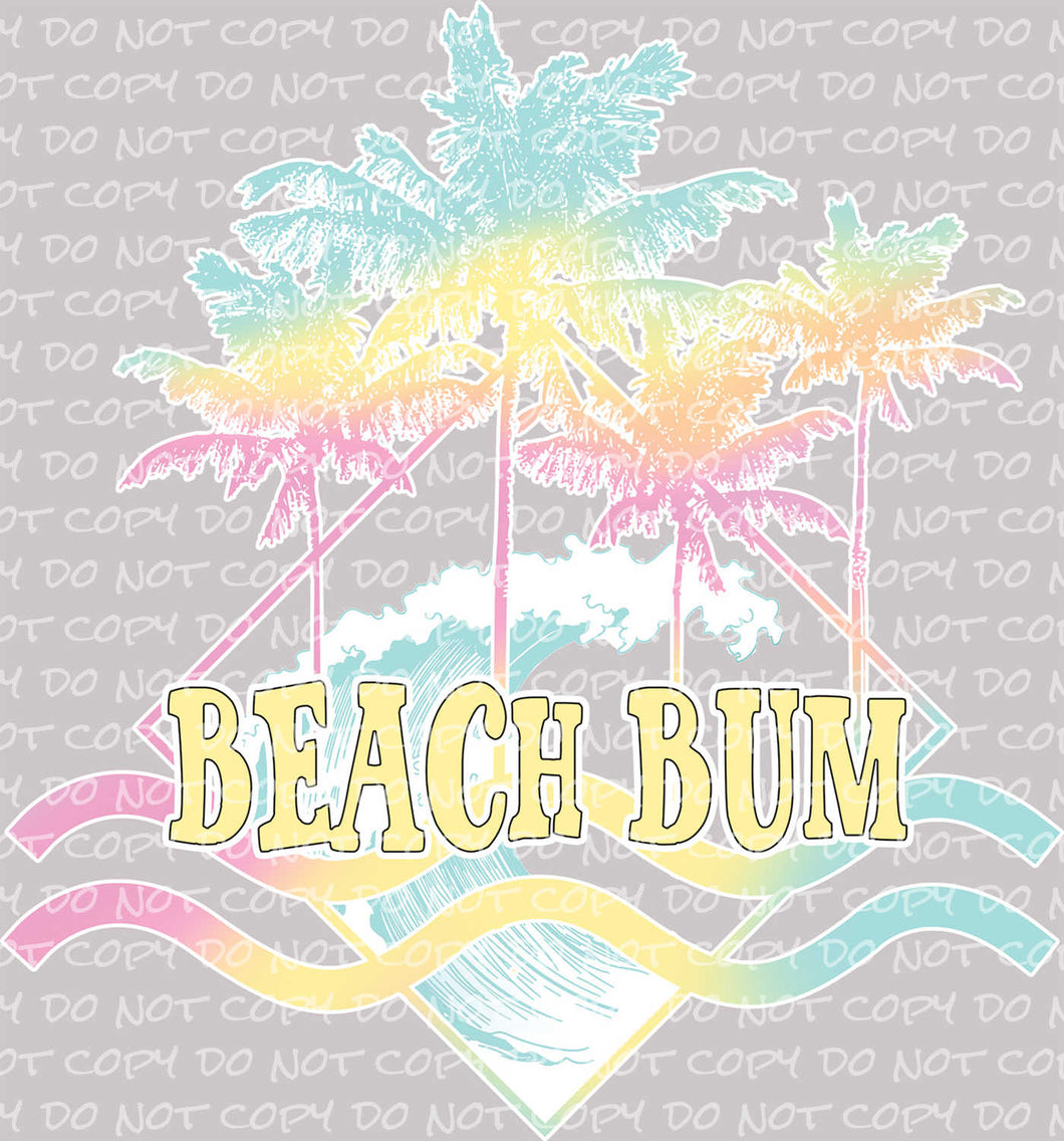 Beach Bum | DTF Ready to Press or Sublimation Transfer