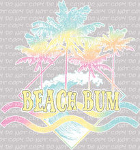 Load image into Gallery viewer, Beach Bum | DTF Ready to Press or Sublimation Transfer
