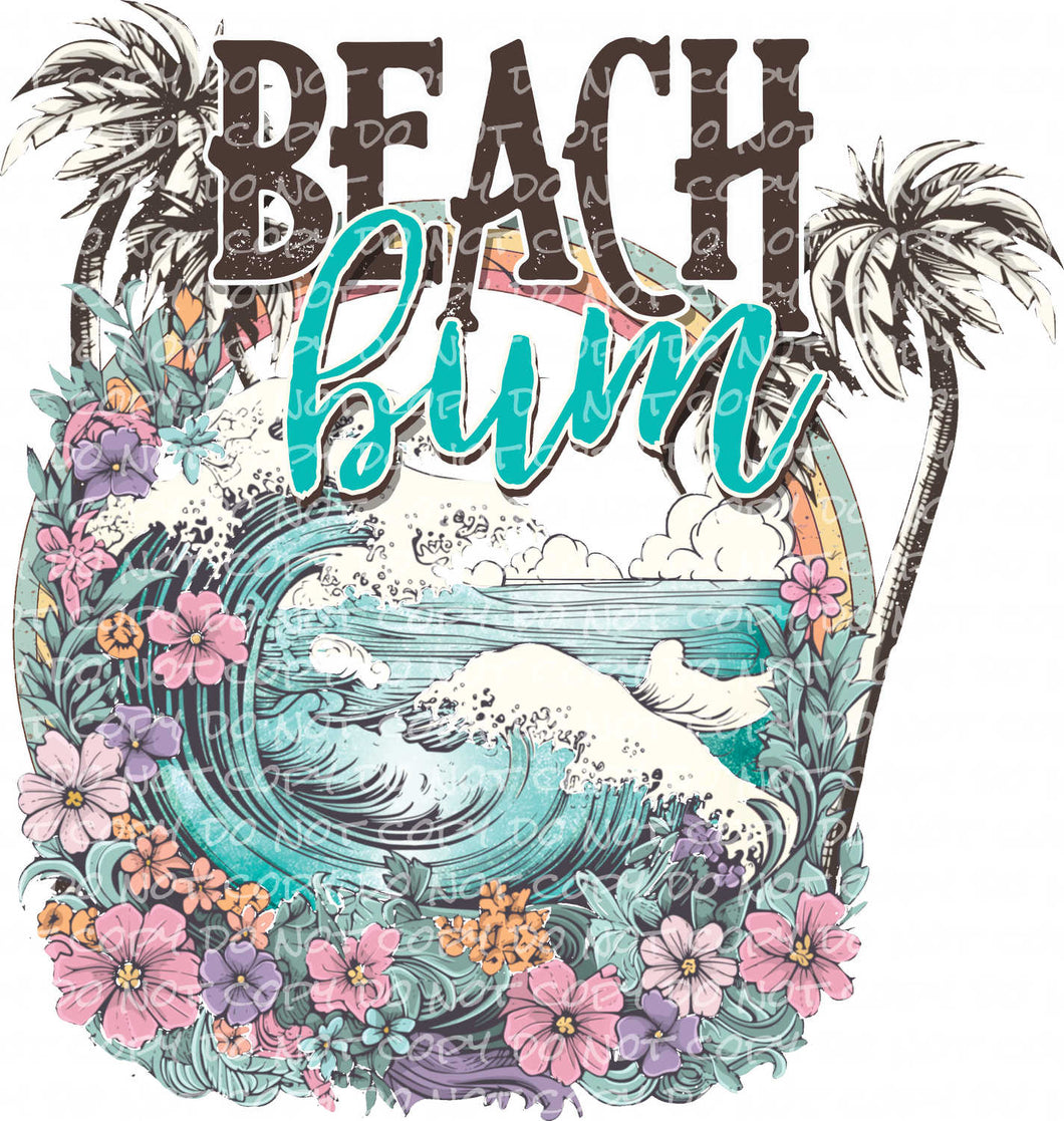 Beach Bum | DTF Ready to Press or Sublimation Transfer