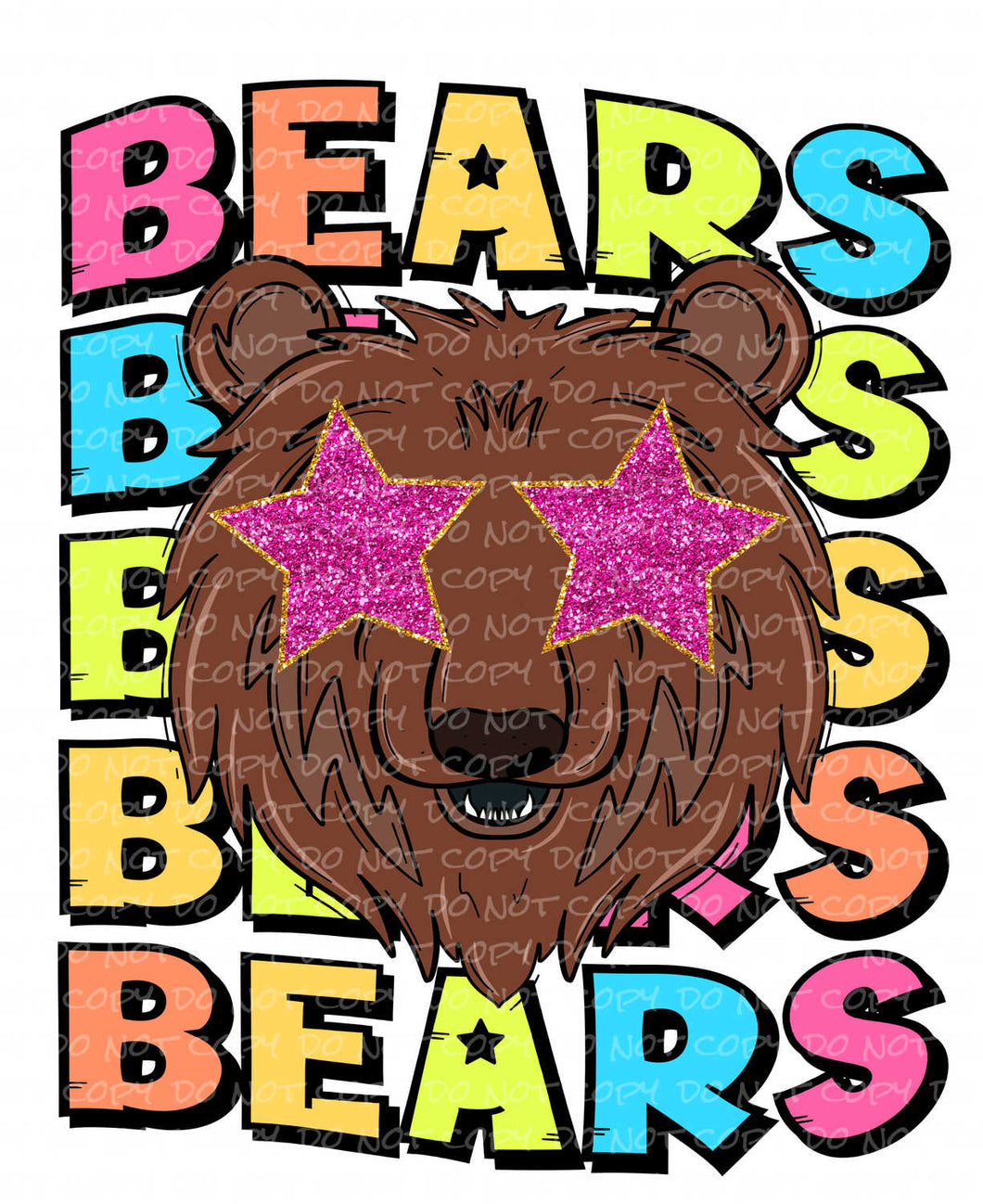 Bears Colorful | DTF Ready to Press or Sublimation Transfer