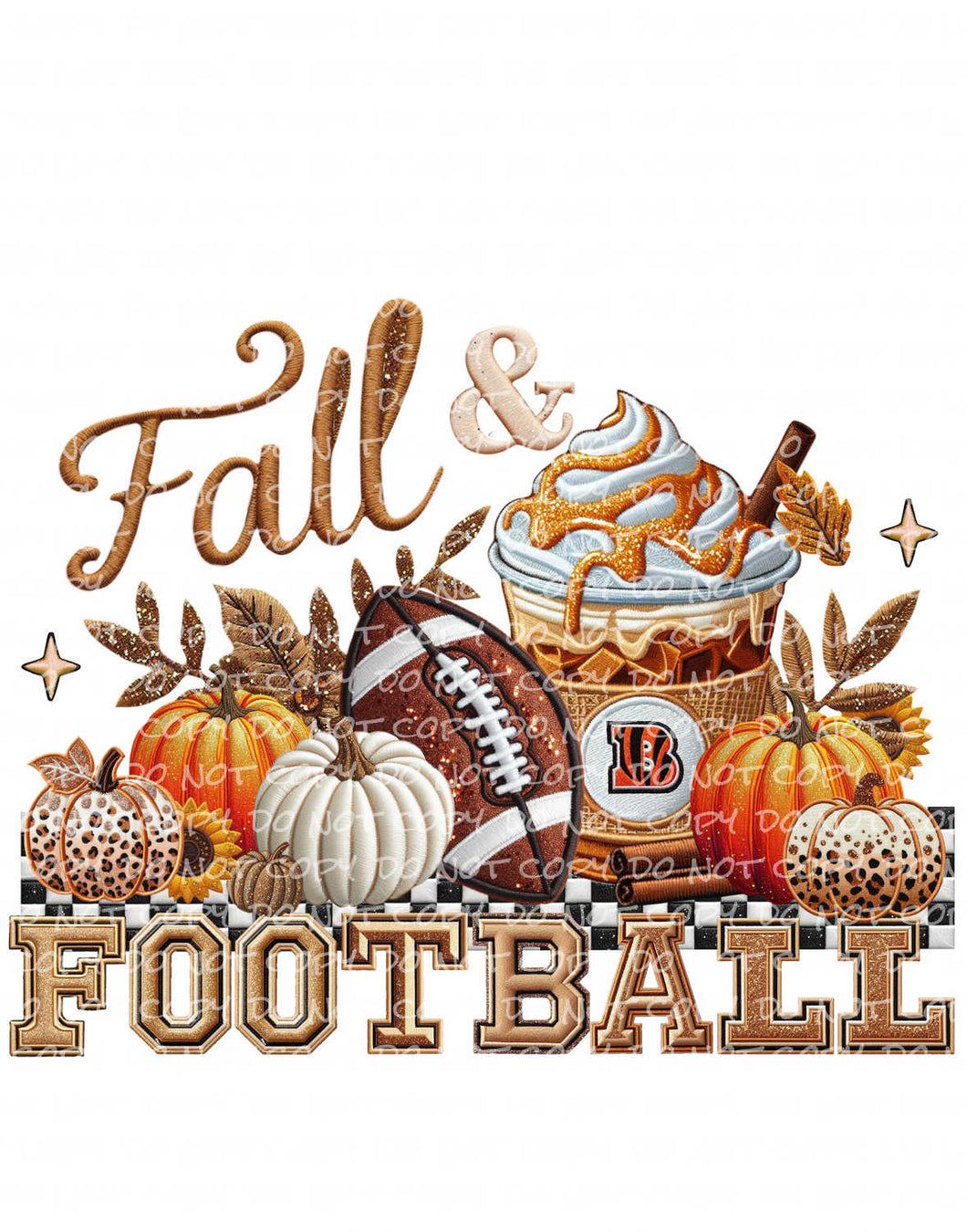 Fall & Football Faux Patch - Ben_gals | DTF Ready to Press or Sublimation Transfer