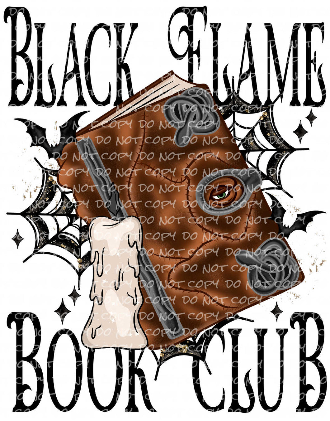 Black Flame Book Club | DTF Ready to Press or Sublimation Transfer