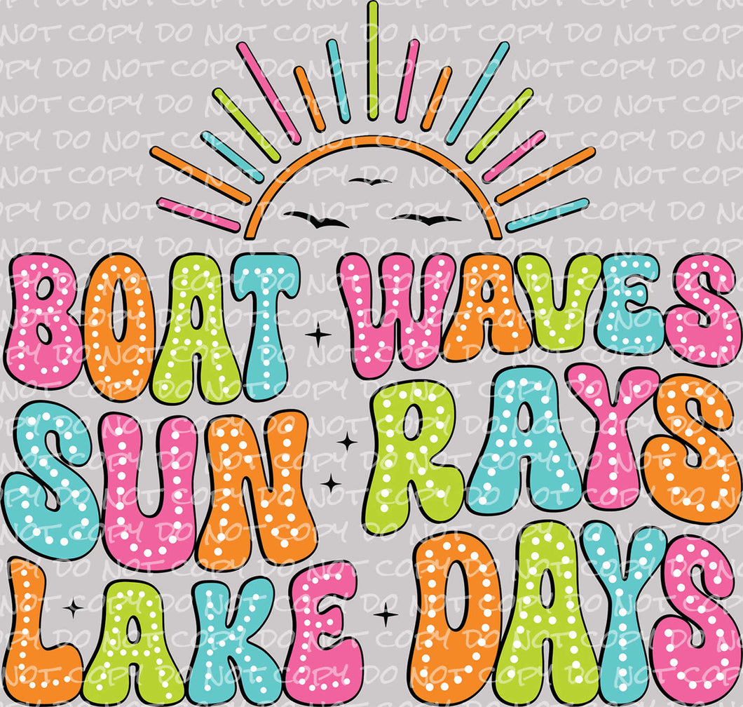 Lake Days | DTF Ready to Press or Sublimation Transfer