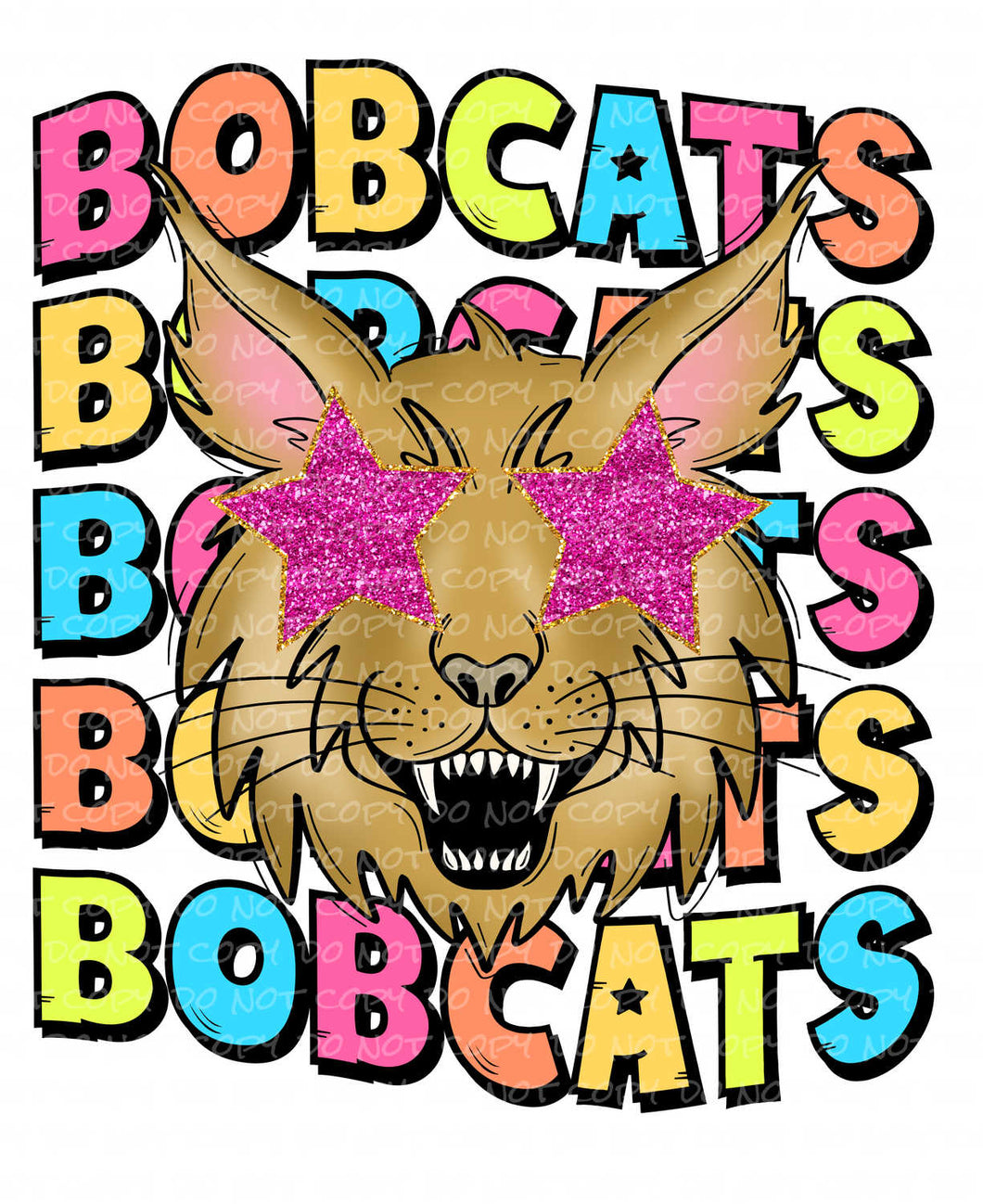 Bobcats Colorful | DTF Ready to Press or Sublimation Transfer