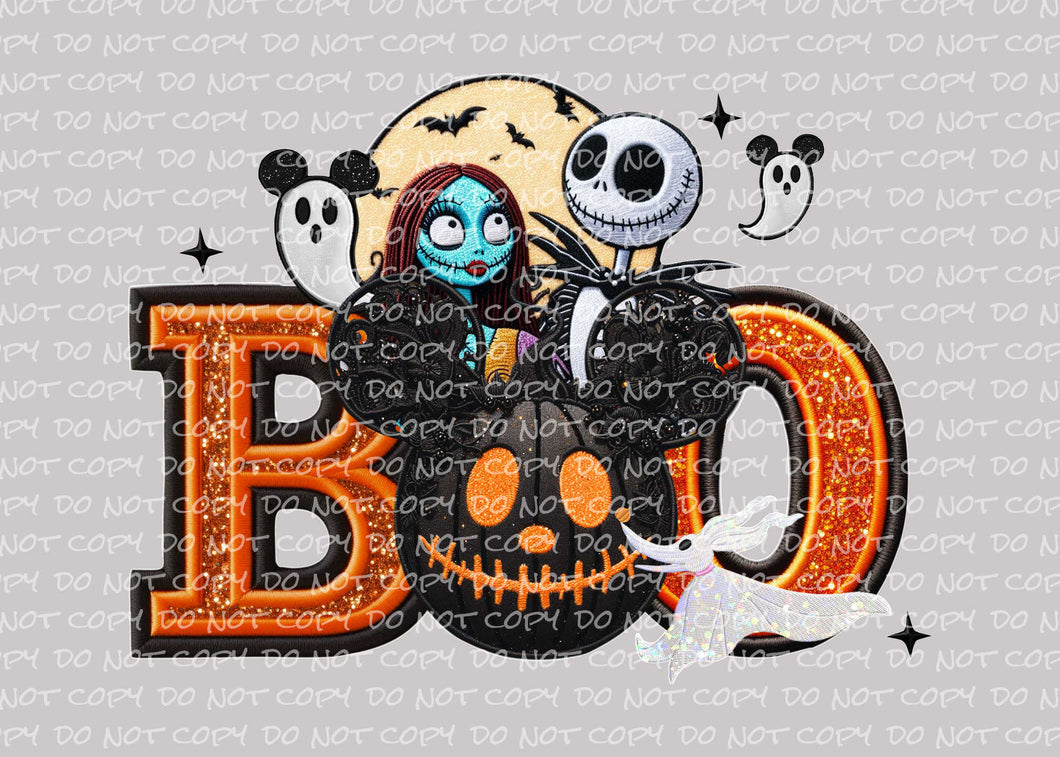 Boo | DTF Ready to Press or Sublimation Transfer