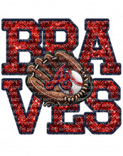 Load image into Gallery viewer, Baseball Faux Embroidery Patch - ATL | DTF Ready to Press or Sublimation Transfer
