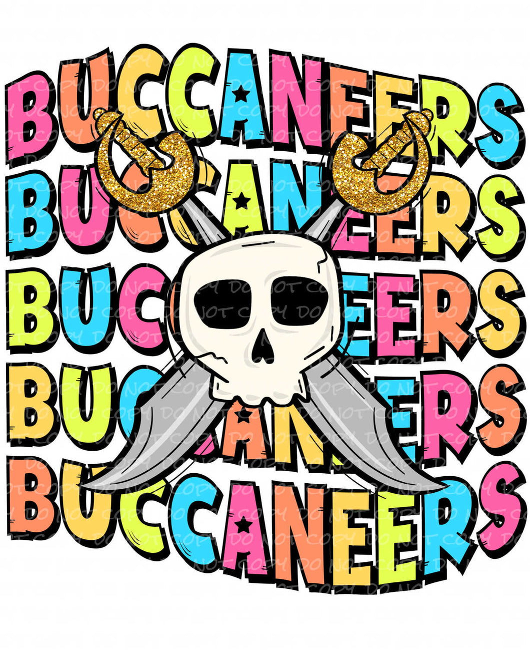 Buccaneers Colorful | DTF Ready to Press or Sublimation Transfer