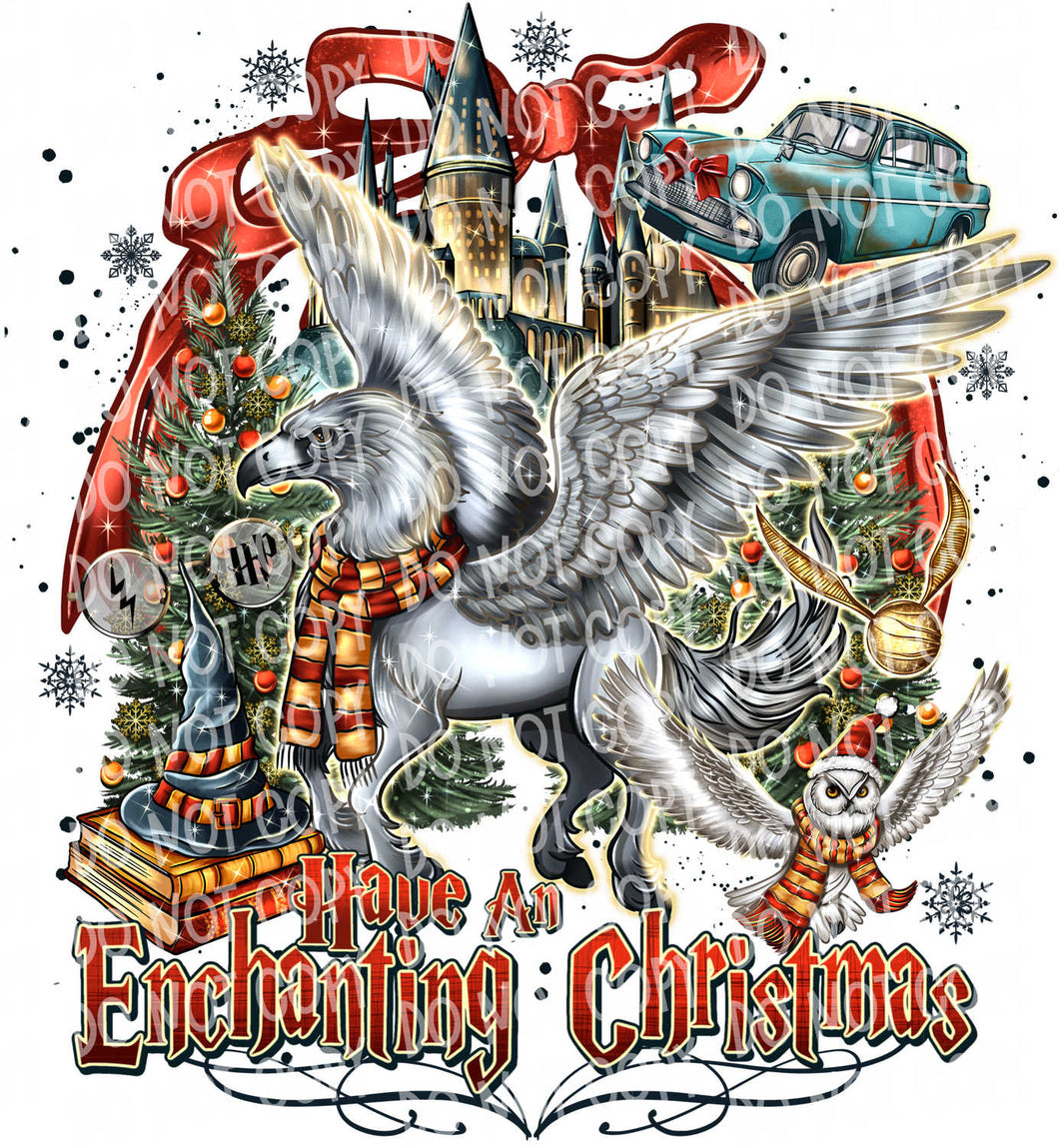 Have an Enchanting Christmas (3 designs) with optional sleeve (2 designs) | DTF Ready to Press or Sublimation Transfer