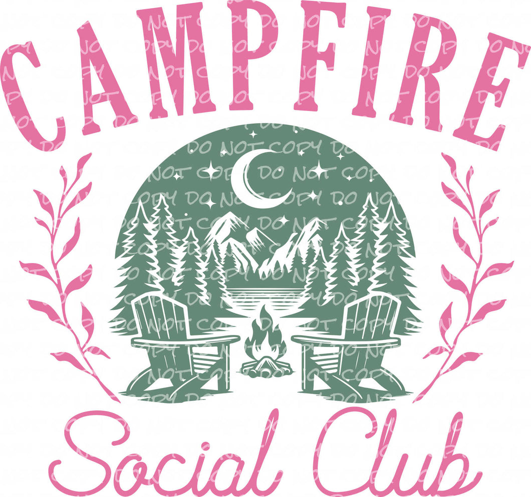 Campfire Social Club | DTF Ready to Press or Sublimation Transfer