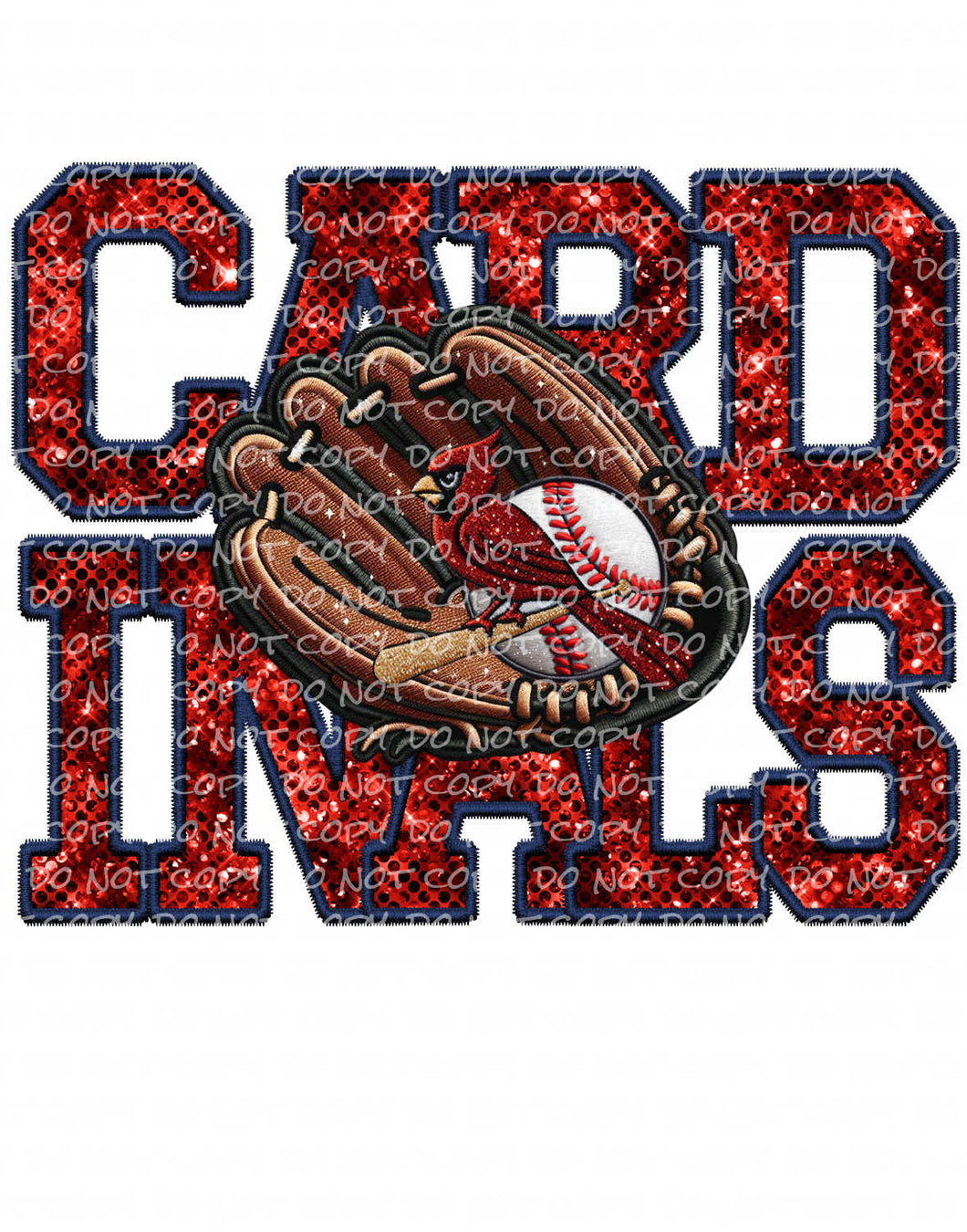 Baseball Faux Embroidery Patch - STL | DTF Ready to Press or Sublimation Transfer