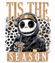 Load image into Gallery viewer, Tis The Season Skull | DTF Ready to Press or Sublimation Transfer
