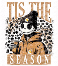 Load image into Gallery viewer, Tis The Season Skull | DTF Ready to Press or Sublimation Transfer
