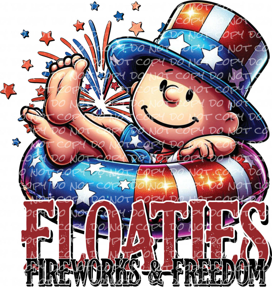 Floaties, Fireworks, & Freedom | DTF Ready to Press or Sublimation Transfer