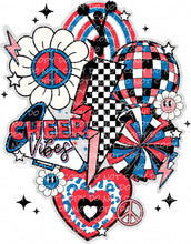 Load image into Gallery viewer, Cheer Vibes Collage | DTF Ready to Press or Sublimation Transfer
