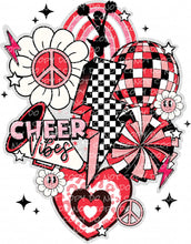 Load image into Gallery viewer, Cheer Vibes Collage | DTF Ready to Press or Sublimation Transfer
