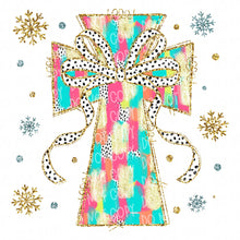 Load image into Gallery viewer, Christmas Cross (2 Colors) | DTF Ready to Press or Sublimation Transfer
