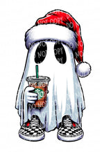 Load image into Gallery viewer, Christmas Coffee Ghost | DTF Ready to Press or Sublimation Transfer
