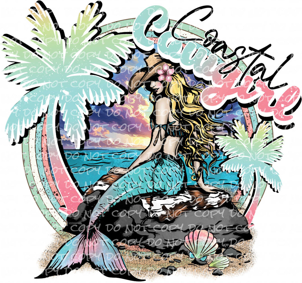 Coastal Cowgirl | DTF Ready to Press or Sublimation Transfer