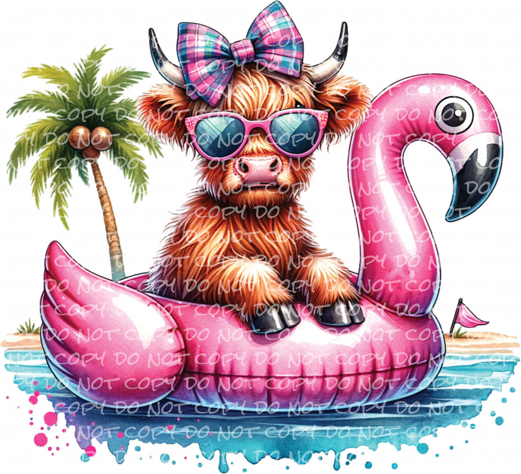 Cow Floatie | DTF Ready to Press or Sublimation Transfer