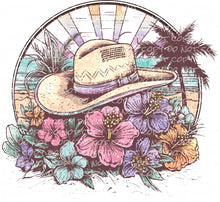 Load image into Gallery viewer, Cowgirl Summer with optional pocket design - DTF Ready to Press or Sublimation Transfer
