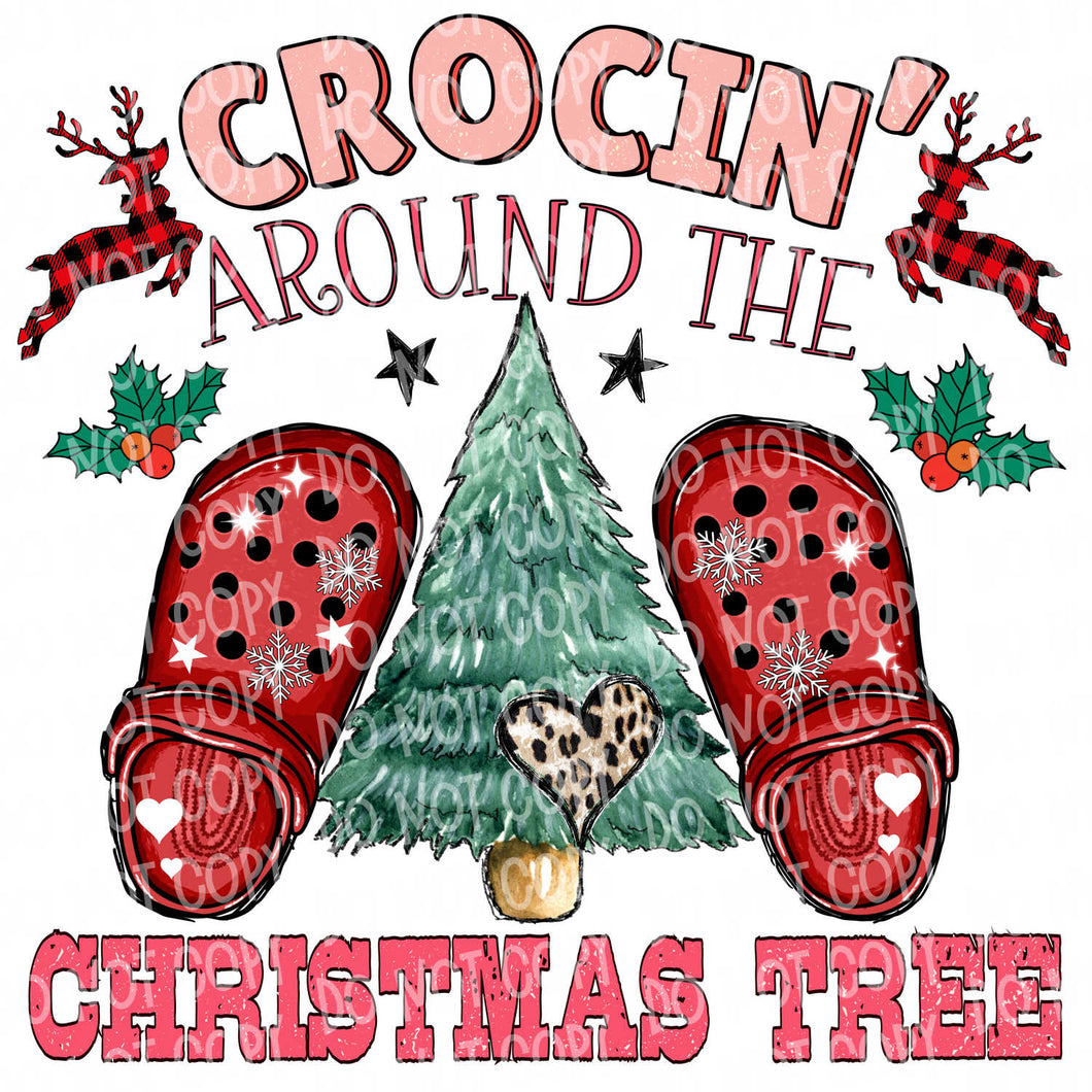 Crocin Around the Christmas Tree 2 | DTF Ready to Press or Sublimation Transfer