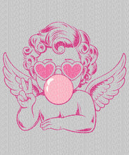 Load image into Gallery viewer, Cupid Blowing a Bubble - 2 design options | DTF or Sublimation Ready to Press Transfer
