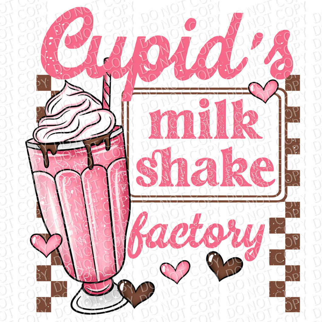 Cupid's Milkshake Factory | DTF Ready to Press or Sublimation Transfer