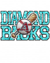 Load image into Gallery viewer, Baseball Faux Embroidery Patch - AZ | DTF Ready to Press or Sublimation Transfer
