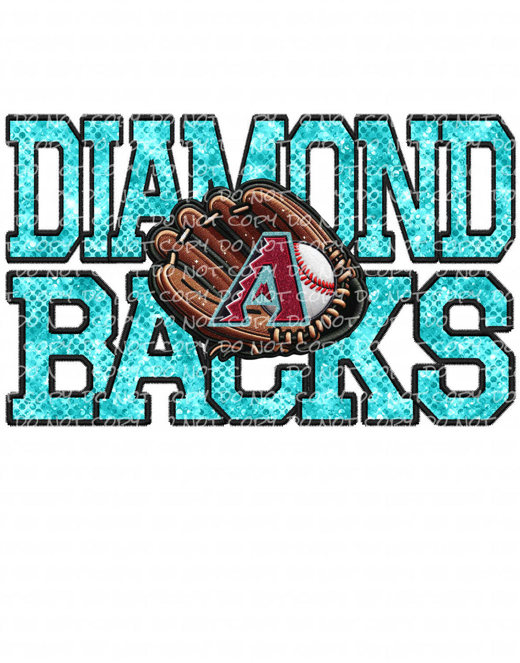 Baseball Faux Embroidery Patch - AZ | DTF Ready to Press or Sublimation Transfer