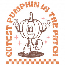 Load image into Gallery viewer, Fall Cutest Pumpkin in the Patch Kids Autumn | DTF Ready to Press or Sublimation Transfer
