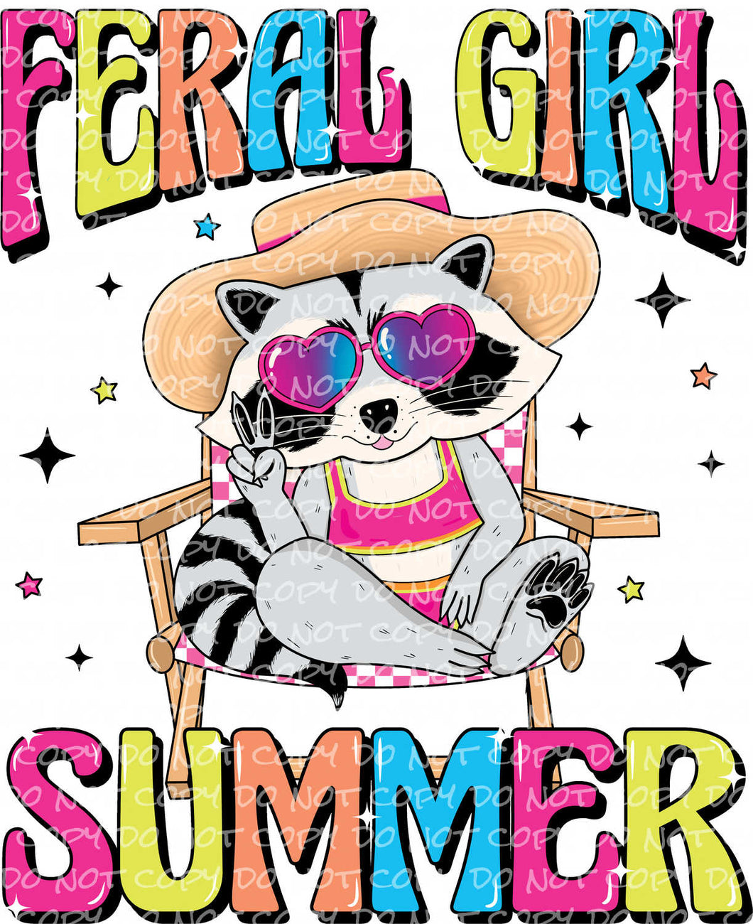 Feral Girl Summer | DTF Ready to Press or Sublimation Transfer