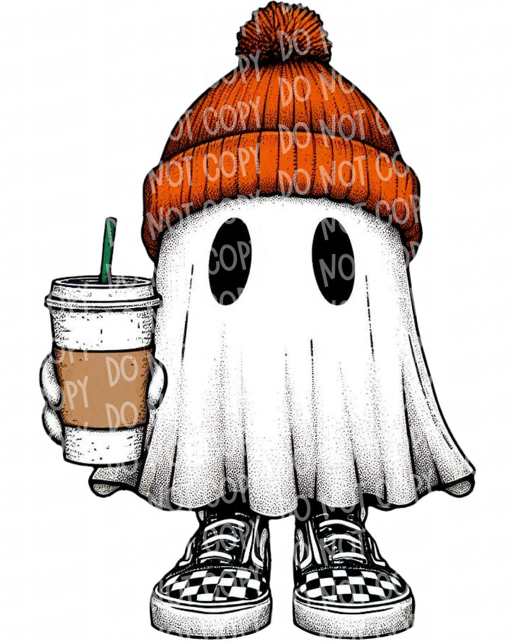 Festive Fall Ghostie (2 design options) | DTF Ready to Press or Sublimation Transfer