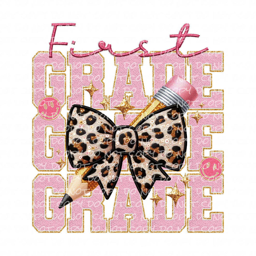 First Grade Faux Patch | DTF Ready to Press or Sublimation Transfer