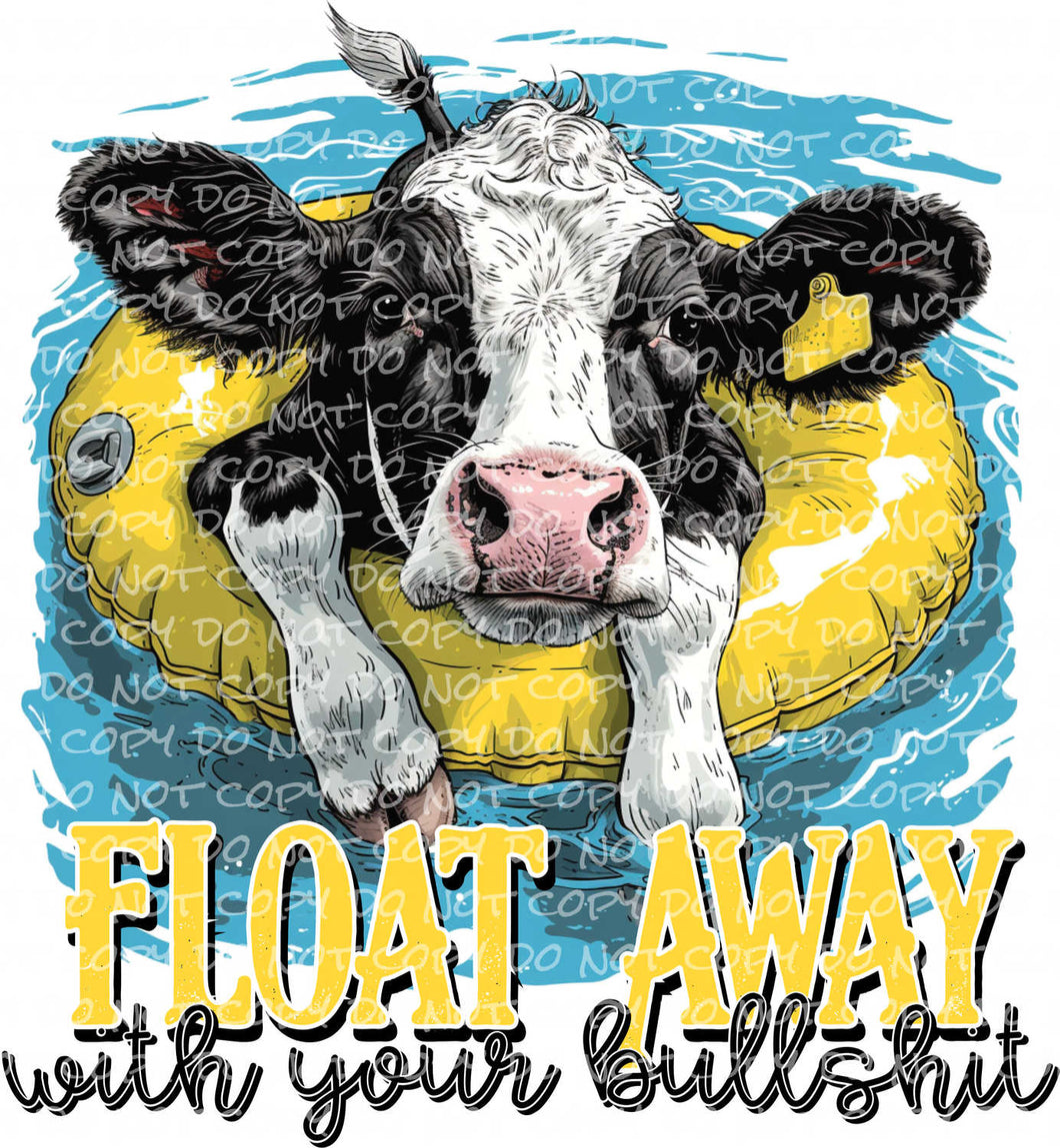 Float Away Cow | DTF Ready to Press or Sublimation Transfer