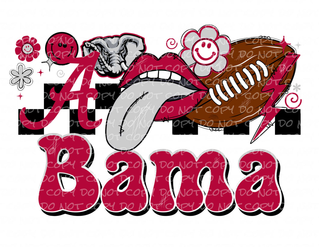 Bama Football | DTF Ready to Press or Sublimation Transfer