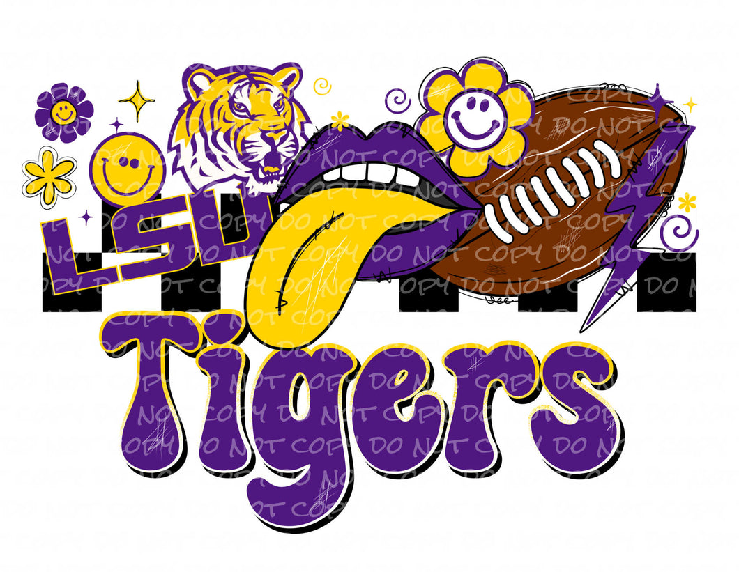 LSU Football | DTF Ready to Press or Sublimation Transfer