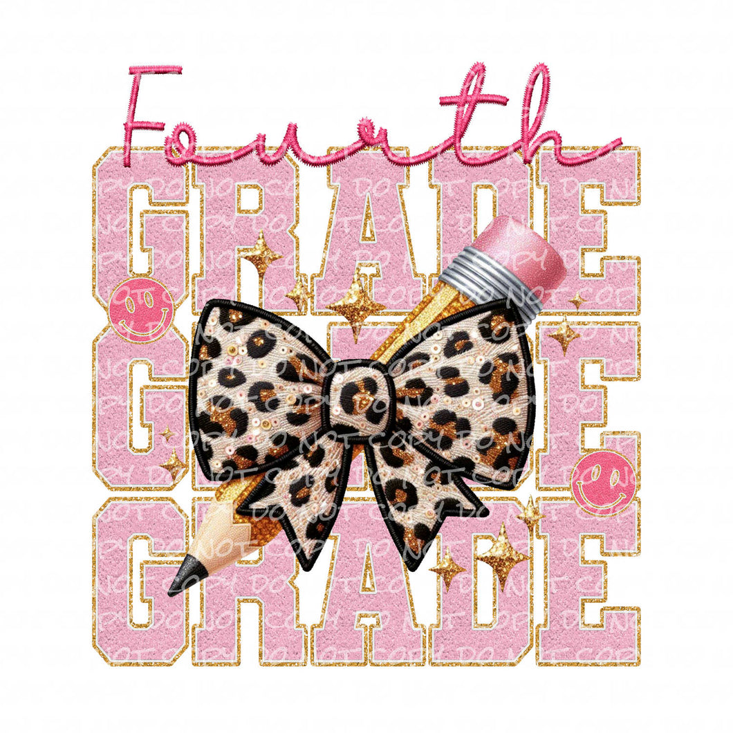 Fourth Grade Faux Patch | DTF Ready to Press or Sublimation Transfer