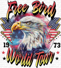 Load image into Gallery viewer, Free Bird World Tour | DTF Ready to Press or Sublimation Transfer
