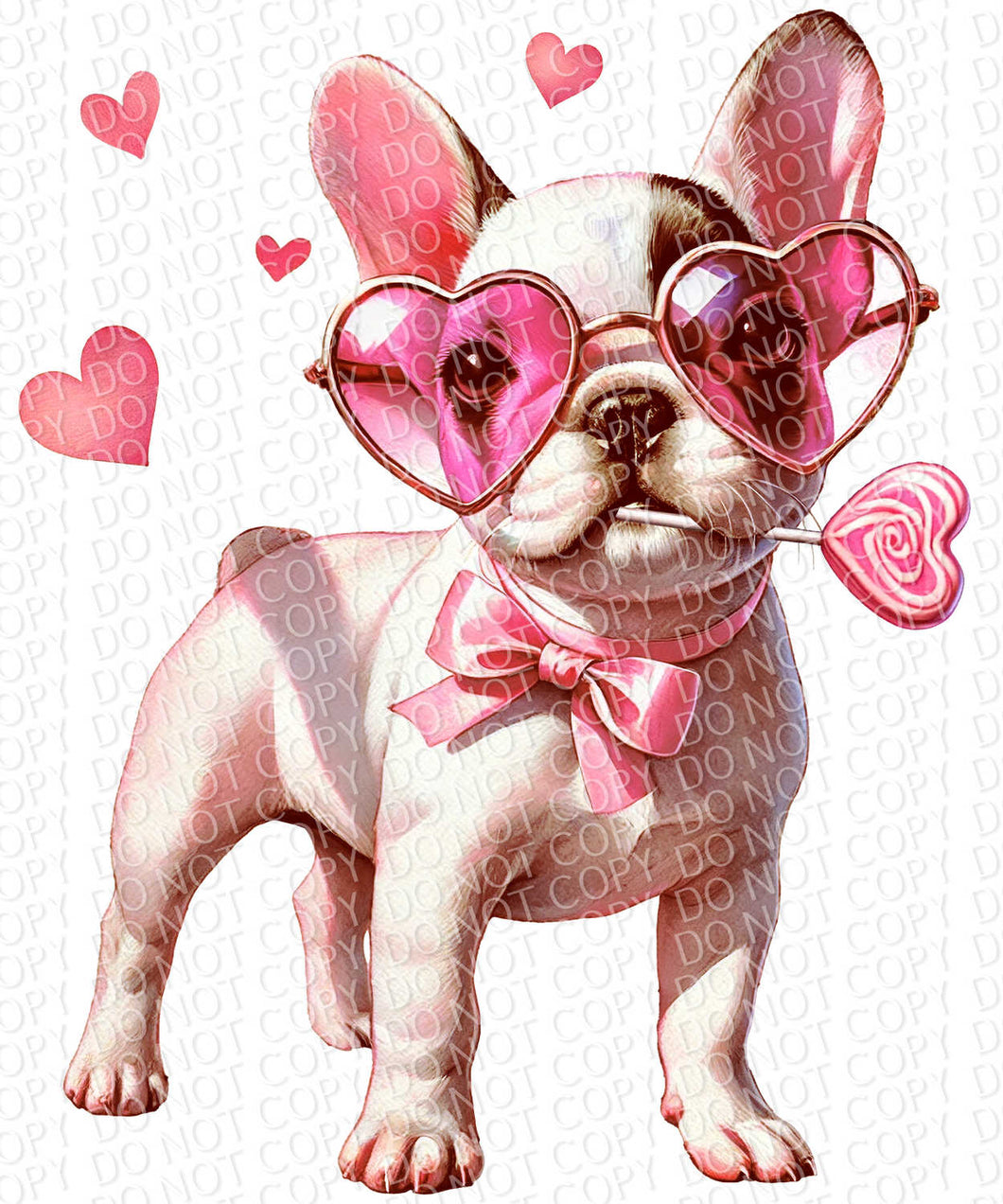 Frenchie Valentine | DTF Ready to Press or Sublimation Transfer